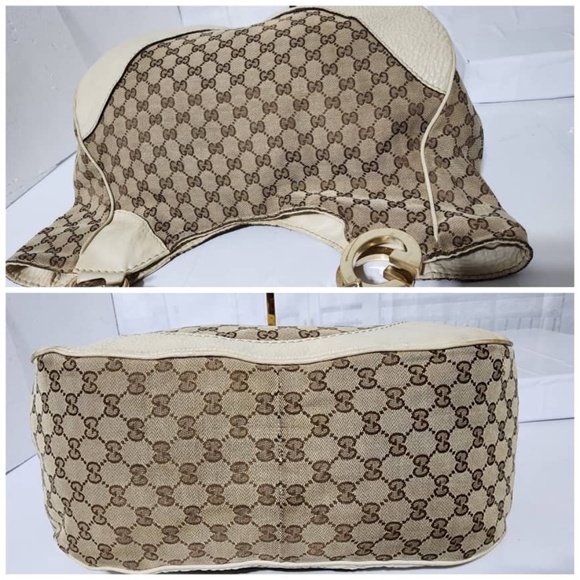 Authentic Gucci GG Canvas Charlotte Hobo Bag Beige/Cream - Picture 7 of 16